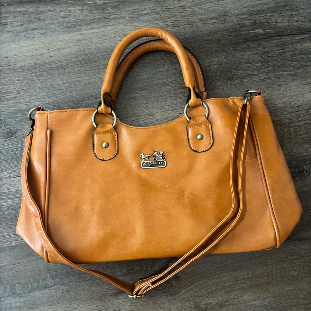 Coach Caramel Leather Satchel